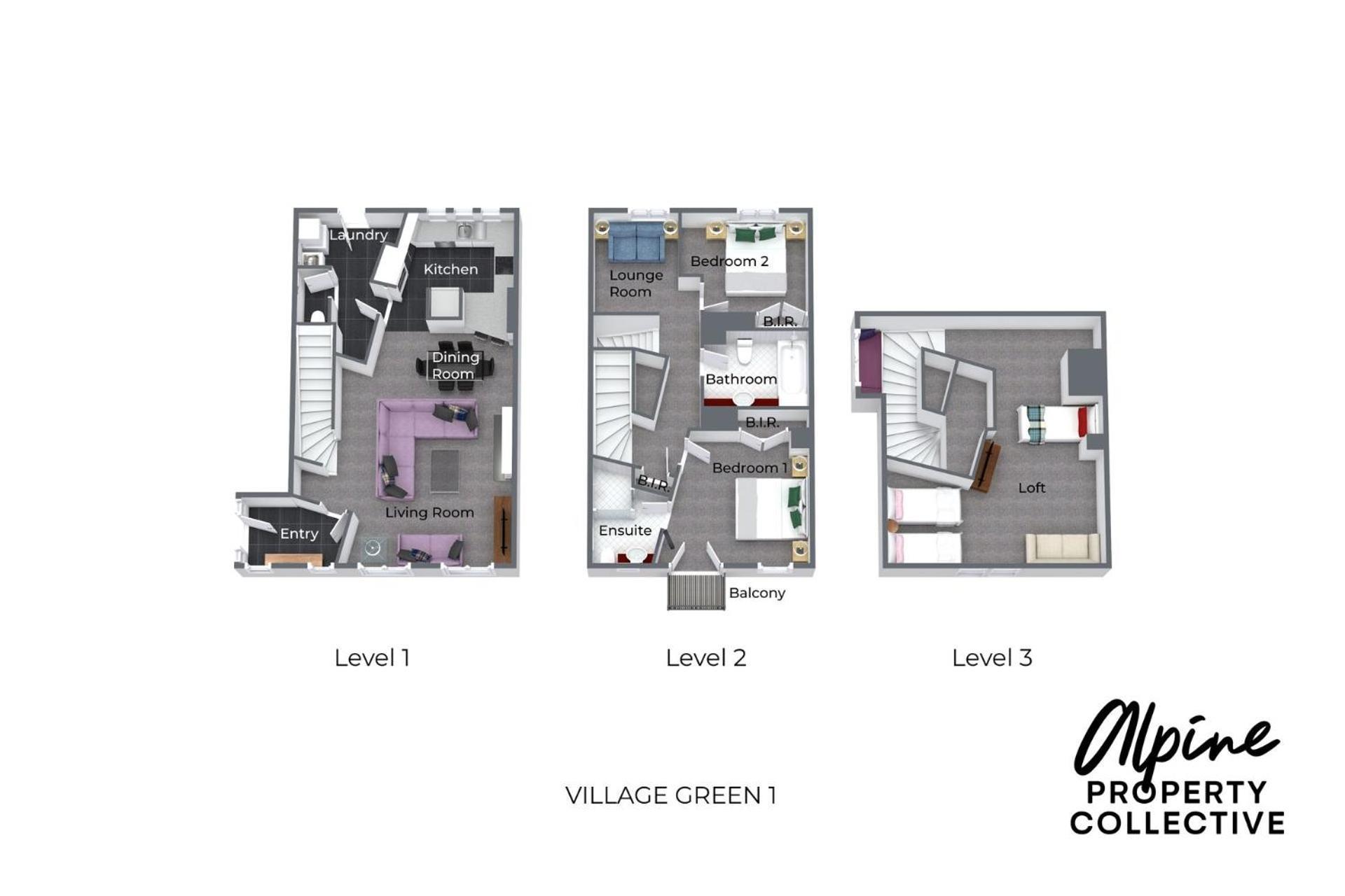 Village Green 2 Bedroom Loft Townhouse With Views Fireplace And Garage Parking Thredbo Esterno foto